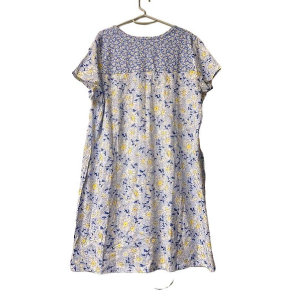 NEW! Carole Hochman Meadow Floral 100% Cotton 2-Pack Sleepshirts 1X(BLUE) - Picture 9 of 12